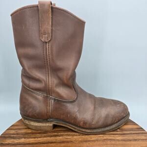 Red Wing 2265 Boots Mens 10.5 D Brown Leather Steel Toe Nailseat Pull On Work